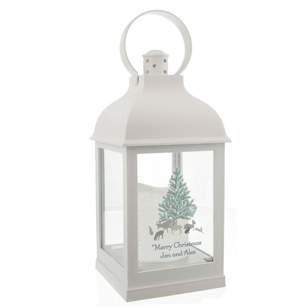 Personalised A Winter's Night White Lantern £15.29